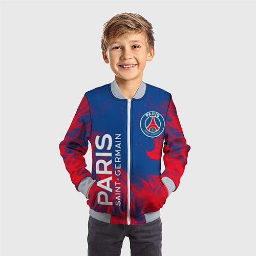 Детский бомбер ФК ПСЖ PARIS SAINT GERMAIN / 3D-Серый – фото 3