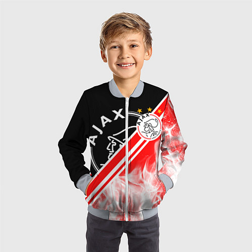 Детский бомбер FC AJAX AMSTERDAM ФК АЯКС / 3D-Серый – фото 3