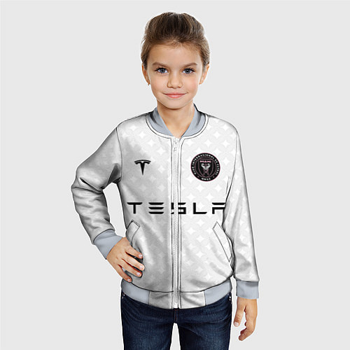 Детский бомбер INTER MIAMI FC TESLA KIT / 3D-Серый – фото 4