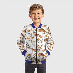 Бомбер детский Лиса, цвет: 3D-синий — фото 2