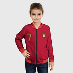 Бомбер детский Ronaldo 7, цвет: 3D-красный — фото 2
