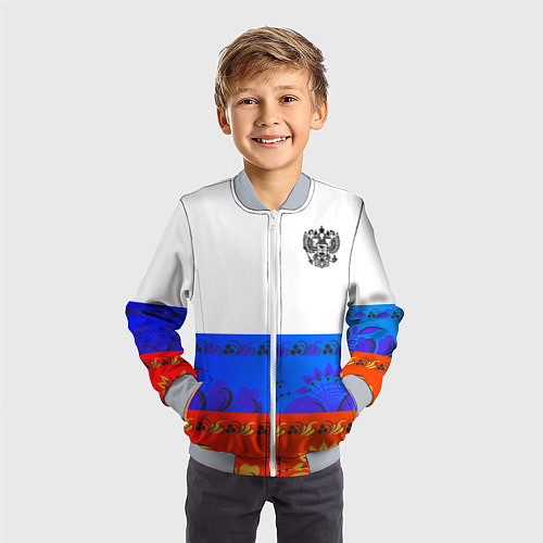 Детский бомбер Russia 3 / 3D-Серый – фото 3