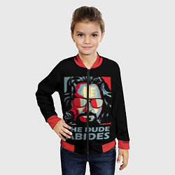 Бомбер детский The Dude Abides Лебовски, цвет: 3D-красный — фото 2