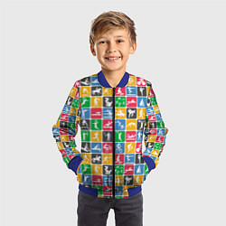 Бомбер детский СПОРТ, цвет: 3D-синий — фото 2