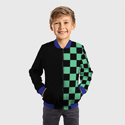 Бомбер детский КОСТЮМ TANJIRO KAMADO ТАНДЖИРО, цвет: 3D-синий — фото 2