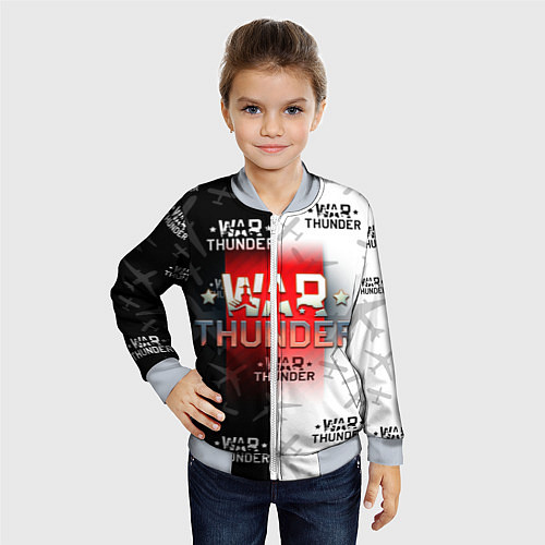 Детский бомбер WAR THUNDER ВАР ТАНДЕР / 3D-Серый – фото 4