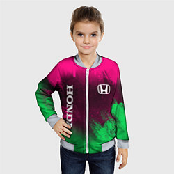 Бомбер детский NEON HONDA НЕОН ХОНДА, цвет: 3D-серый — фото 2