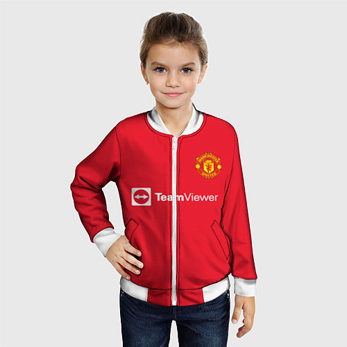 Детский бомбер Джейдон Санчо форма Манчестер Юнайтед 20212022 / 3D-Белый – фото 4