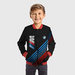 Бомбер детский BMW STRIPE, цвет: 3D-красный — фото 2