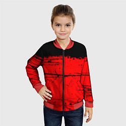 Бомбер детский КРАСНЫЙ ГРАНЖ RED GRUNGE, цвет: 3D-красный — фото 2