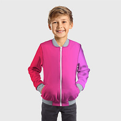 Бомбер детский Красивый градиент, цвет: 3D-серый — фото 2