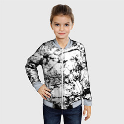 Бомбер детский Эффект линогравюры, цвет: 3D-серый — фото 2