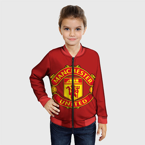 Детский бомбер Manchester United F C / 3D-Красный – фото 4