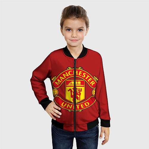 Детский бомбер Manchester United F C / 3D-Черный – фото 4