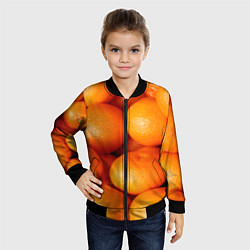 Бомбер детский Мандаринчик чик, цвет: 3D-черный — фото 2