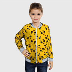Бомбер детский FORTNITE BANANA FACE PATTERN ФОРТНАЙТ ЛИЦО БАНАНА, цвет: 3D-серый — фото 2