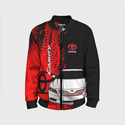 Бомбер детский Camry Toyota glitch, цвет: 3D-черный