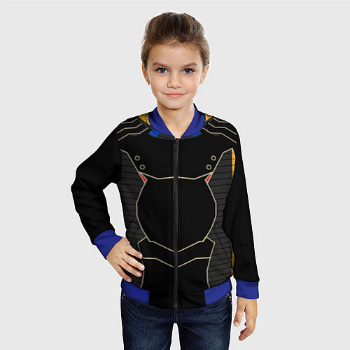 Детский бомбер КИБЕРНЕТИЧЕСКИЙ КОСТЮМ CYBER UNIFORM / 3D-Синий – фото 4