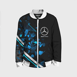 Бомбер детский Mercedes AMG Осколки стекла, цвет: 3D-белый