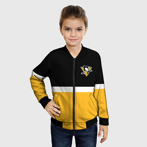 Детский бомбер Питтсбург Пингвинз НХЛ / 3D-Черный – фото 4