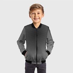 Бомбер детский Шестиугольная сетка, цвет: 3D-черный — фото 2