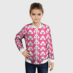 Бомбер детский Собака Пудель, цвет: 3D-белый — фото 2