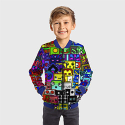 Бомбер детский Geometry Dash: All Skins, цвет: 3D-синий — фото 2