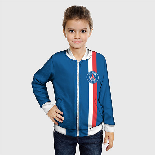 Детский бомбер PSG SPORT STRIPES UNIFORM / 3D-Белый – фото 4