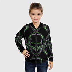Бомбер детский Skulls vanguard pattern 2077, цвет: 3D-черный — фото 2