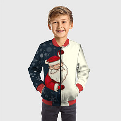 Бомбер детский Привет Дед Мороз, цвет: 3D-красный — фото 2
