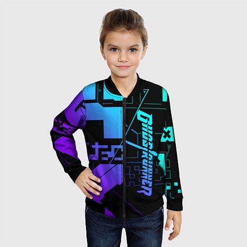Детский бомбер Ghostrunner Neon / 3D-Черный – фото 4