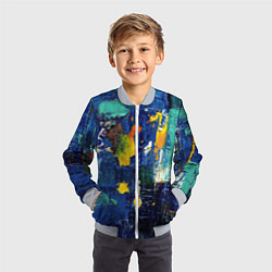 Бомбер детский КРАСКА PAINT, цвет: 3D-серый — фото 2