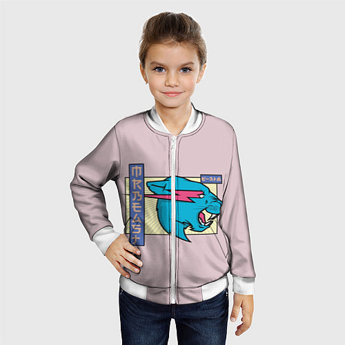 Детский бомбер Mr Beast Japan Full Print / 3D-Белый – фото 4