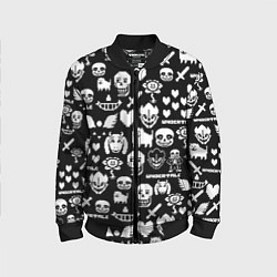 Детский бомбер UNDERTALE PATTERN БЕЛЫЙ