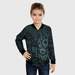 Бомбер детский Хаотичные мысли гения, цвет: 3D-черный — фото 2