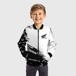 Бомбер детский Honda sport pattern, цвет: 3D-черный — фото 2