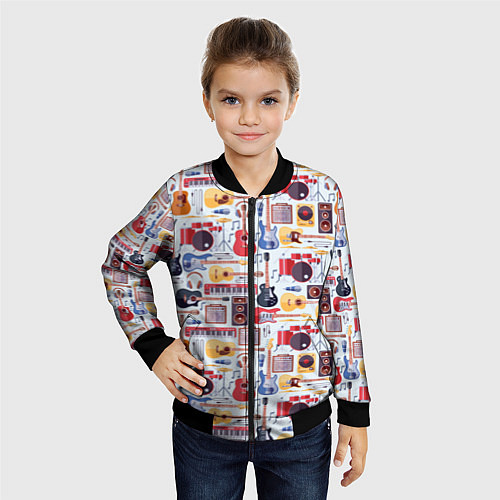 Детский бомбер Рок Музыкант / 3D-Черный – фото 4