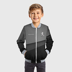 Бомбер детский Peugeot 308 геометрия, цвет: 3D-серый — фото 2