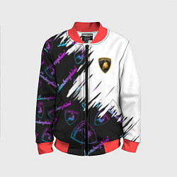 Бомбер детский Lamborghini pattern gradient, цвет: 3D-красный