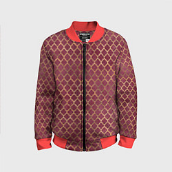 Детский бомбер Gold & Red pattern