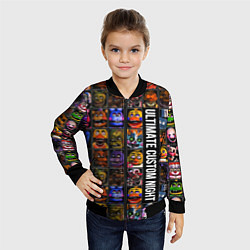 Бомбер детский Ultimate Custom Night FNAF, цвет: 3D-черный — фото 2