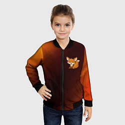 Бомбер детский ЛИСИЧКА Абстракция, цвет: 3D-черный — фото 2