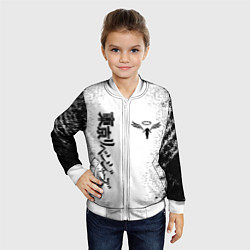 Бомбер детский Токийские мстители Tokyo Revengers logo, цвет: 3D-белый — фото 2