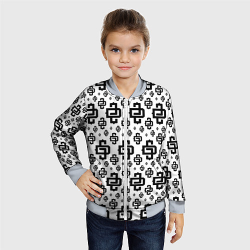 Детский бомбер White Pattern Dope Camo Dope Street Market / 3D-Серый – фото 4