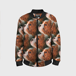 Детский бомбер Бульдог паттерн