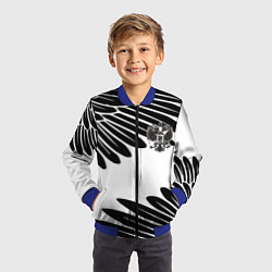 Бомбер детский ГЕРБ РОССИИ КРЫЛЬЯ СВОБОДЫ, цвет: 3D-синий — фото 2