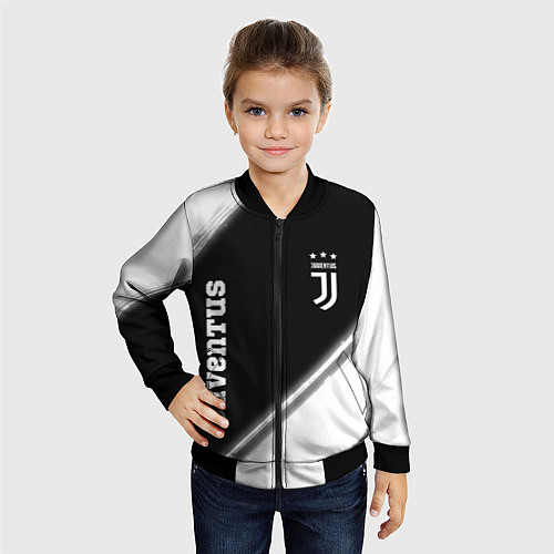 Детский бомбер ЮВЕНТУС Juventus Краска / 3D-Черный – фото 4