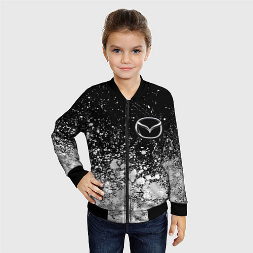Детский бомбер МАЗДА - Краска / 3D-Черный – фото 4