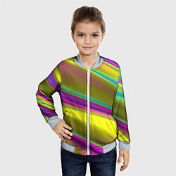 Бомбер детский Красочные разводы, цвет: 3D-серый — фото 2