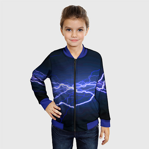 Детский бомбер Lightning Fashion 2025 Neon / 3D-Синий – фото 4